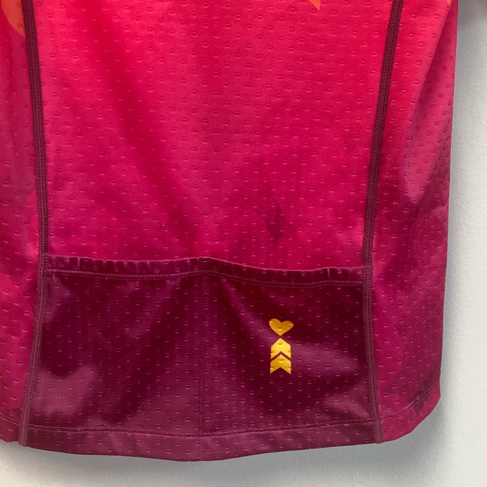 COPY - Coeur Women's Gradient  - Burgundy and Orange - Biking Cycling Zippered … - Picture 6 of 6